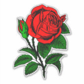 Rose Aufkleber (Vorderseite)