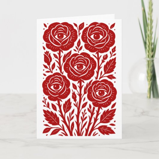 Rose Augen Karte (Vorderseite)