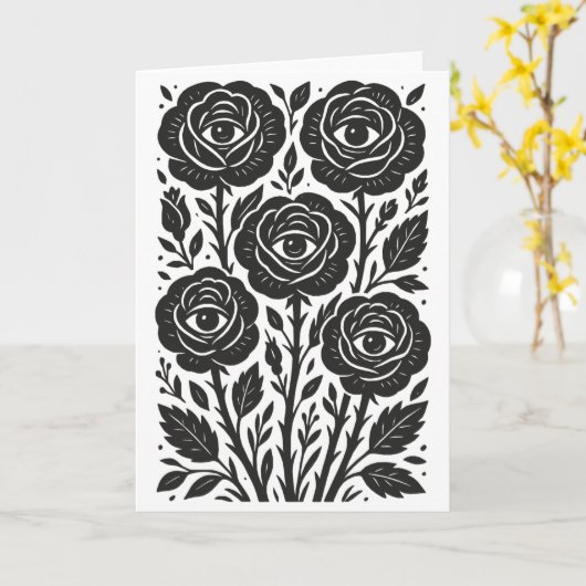 Rose Augen Karte (Gelbe Blume)