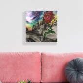 Rose aus Beton Leinwanddruck (Insitu (Wohnzimmer))