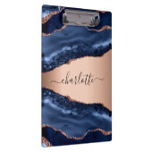 Rose aus blauem Marmor Klemmbrett (Rechts)