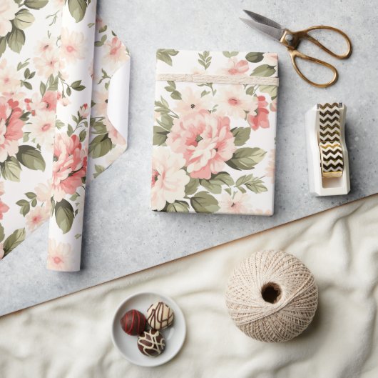 Rose aus Creme Geschenkpapier (Kunsthandwerk)