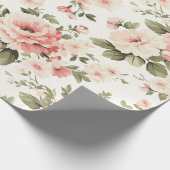 Rose aus Creme Geschenkpapier (Ecke)