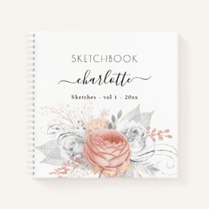 Rose aus dem Skizentrum Notizblock