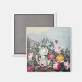 Rose aus dem "Tempel der Flora" Magnet (Vorderseite/Rückseite)