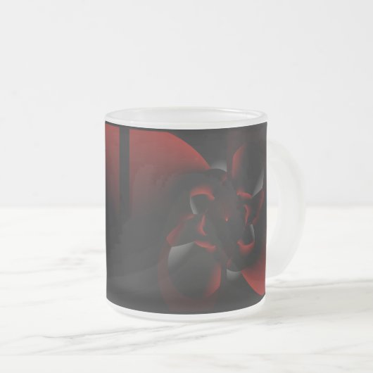 Rose aus Dunkelheit - Fraktal Design Mattglastasse (VorderseiteRechts)