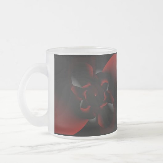 Rose aus Dunkelheit - Fraktal Design Mattglastasse (Links)