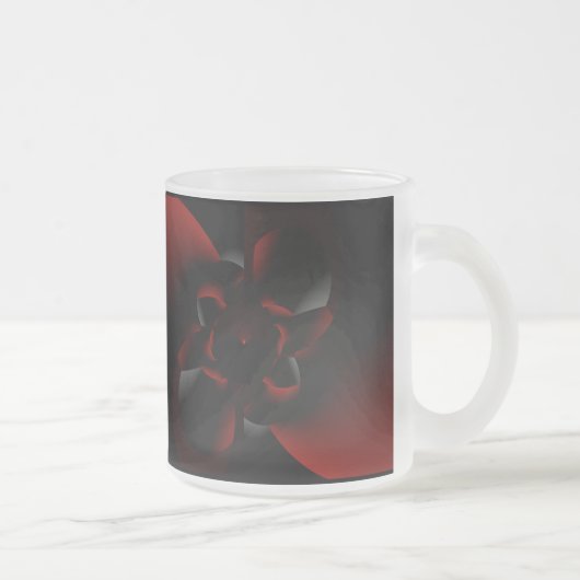 Rose aus Dunkelheit - Fraktal Design Mattglastasse (Rechts)