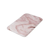 Rose aus flüssigem Marmor Badematte (Schrägansicht)