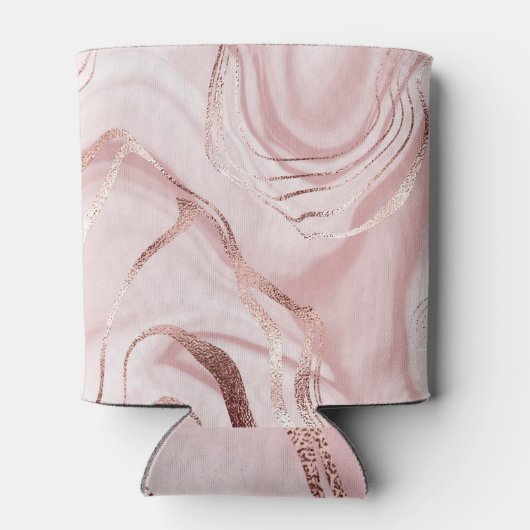 Rose aus flüssigem Marmor Dosenkühler (Rückseite)