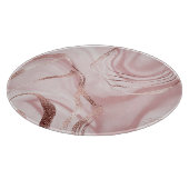 Rose aus flüssigem Marmor Schneidebrett (Ecke)
