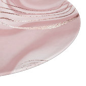 Rose aus flüssigem Marmor Schneidebrett (Ecke)