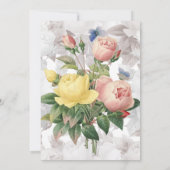 Rose aus geblümtem Brautparty und Spitzen Einladung (Rückseite)