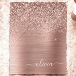 Rose aus gebürstetem Metall, Gold Rosa Glitzer Mon Fleecedecke<br><div class="desc">Rose Gold - Rosa Imitat verfärben Metallkerze Glitzer gebürsteter Monogramm Name und anfängliches Fleece Blanket. Das macht den perfekten 16 Geburtstag,  Hochzeit,  Brautparty,  Jubiläum,  Babydusche oder Junggeselinnen-Abschied Geschenk für jemanden,  der Lieben glamourösen Luxus und schicke Stile.</div>