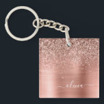 Rose aus gebürstetem Metall, Gold Rosa Glitzer Mon Schlüsselanhänger<br><div class="desc">Rose Gold - Rosa schwarze Imitate Foil Metallic Sparkle Glitzer gebürstete Metal Monogram Name Schlüsselanhänger. Das macht den perfekten 16 Geburtstag,  Hochzeit,  Brautparty,  Jubiläum,  Babydusche oder Junggeselinnen-Abschied Geschenk für jemanden,  der Lieben glamourösen Luxus und schicke Stile.</div>