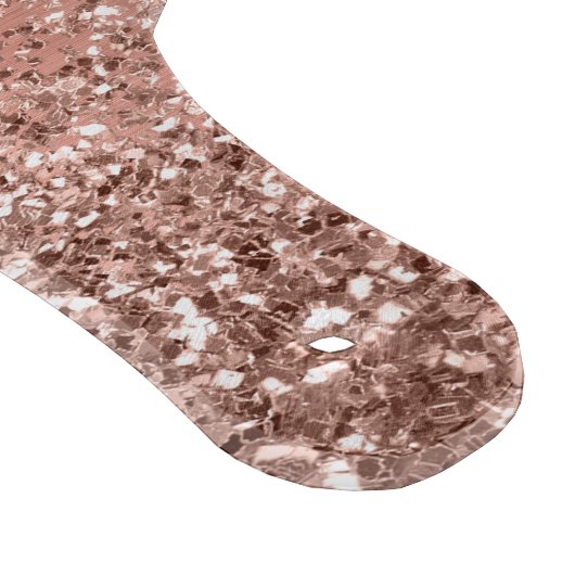 Rose aus gebürstetem Metall, Gold Rosa Glitzer Mon Schneidebrett (Ecke)