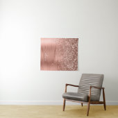 Rose aus gebürstetem Metall, Gold Rosa Glitzer Mon Wandteppich (Beispiel (Horizontal))