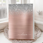 Rose aus gebürstetem Metall Gold Silber Glitzer Mo Bewerbungsmappe<br><div class="desc">Rose Gold - Schwarz Rosa und Silber Imitate gebürstete Metall-Folie Sparkle Glitzer Script Monogram Name Pocket Ordner. Das macht den perfekten 16 Geburtstag,  Hochzeit,  Brautparty,  Jubiläum,  Babydusche oder Junggeselinnen-Abschied Geschenk für jemanden,  der Lieben glamourösen Luxus und schicke Stile.</div>