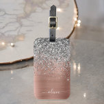 Rose aus gebürstetem Metall Gold Silber Glitzer Mo Gepäckanhänger<br><div class="desc">Rose Gold - Rosa- und Silberne Imitate Foil metallic sparkle Glitzer gebürstete Metal Monogram Name und Initial Bag oder Gepäckmarke. Das macht den perfekten 16 Geburtstag,  Hochzeit,  Brautparty,  Jubiläum,  Babydusche oder Junggeselinnen-Abschied Geschenk für jemanden,  der Lieben glamourösen Luxus und schicke Stile.</div>