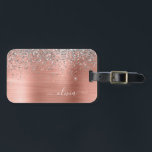 Rose aus gebürstetem Metall Gold Silber Glitzer Mo Gepäckanhänger<br><div class="desc">Rose Gold - Rosa- und Silberne Imitate Foil metallic sparkle Glitzer gebürstete Metal Monogram Name und Initial Bag oder Gepäckmarke. Das macht den perfekten 16 Geburtstag,  Hochzeit,  Brautparty,  Jubiläum,  Babydusche oder Junggeselinnen-Abschied Geschenk für jemanden,  der Lieben glamourösen Luxus und schicke Stile.</div>