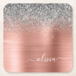 Rose aus gebürstetem Metall Gold Silber Glitzer Mo Rechteckiger Pappuntersetzer<br><div class="desc">Rose Gold - Rosa- und Silberne Imitate Foil metallic Sparkle Glitzer gebürstete Metal Monogram Name Paper Untersetzer. Dies macht den perfekten Abschluss,  Geburtstag,  Hochzeit,  Brautparty,  Jubiläum,  Babydusche oder Junggeselinnen-Abschied Geschenk für jemanden,  die Lieben glamourösen Luxus und schicke Stile.</div>