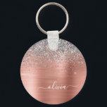 Rose aus gebürstetem Metall Gold Silber Glitzer Mo Schlüsselanhänger<br><div class="desc">Rose Gold - Rosa- und Silberne Imitate Foil metallic sparkle Glitzer gebürstete Metal Monogram Name Keychains (Key Chain). Das macht den perfekten 16 Geburtstag,  Hochzeit,  Brautparty,  Jubiläum,  Babydusche oder Junggeselinnen-Abschied Geschenk für jemanden,  der Lieben glamourösen Luxus und schicke Stile.</div>