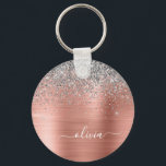 Rose aus gebürstetem Metall Gold Silber Glitzer Mo Schlüsselanhänger<br><div class="desc">Rose Gold - Rosa- und Silberne Imitate Foil metallic sparkle Glitzer gebürstete Metal Monogram Name Keychains (Key Chain). Das macht den perfekten 16 Geburtstag,  Hochzeit,  Brautparty,  Jubiläum,  Babydusche oder Junggeselinnen-Abschied Geschenk für jemanden,  der Lieben glamourösen Luxus und schicke Stile.</div>
