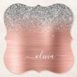 Rose aus gebürstetem Metall Gold Silber Glitzer Mo Untersetzer<br><div class="desc">Rose Gold - Rosa- und Silberne Imitate Foil metallic Sparkle Glitzer gebürstete Metal Monogram Name Paper Untersetzer. Dies macht den perfekten Abschluss,  Geburtstag,  Hochzeit,  Brautparty,  Jubiläum,  Babydusche oder Junggeselinnen-Abschied Geschenk für jemanden,  die Lieben glamourösen Luxus und schicke Stile.</div>