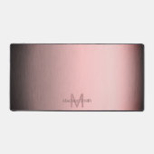 Rose aus gebürstetem Metall Schreibtischunterlage (Vorderseite)