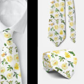 Rose aus Gelb und Weißcreme Neck Tie Necktie Krawatte