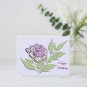 Rose aus Glas Postkarte (Stehend Vorderseite)