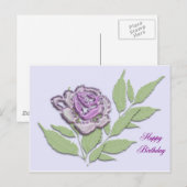 Rose aus Glas Postkarte (Vorne/Hinten)