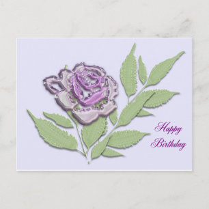 Rose aus Glas Postkarte