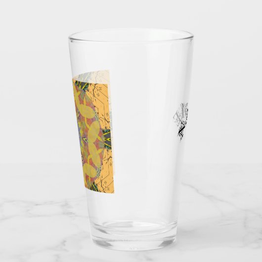 Rose aus Glas wie Kaleidoskop, YELLOW (Links)