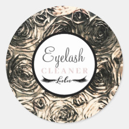 Rose aus Gold Glamour Beauty Makeup Lash Cleaner Runder Aufkleber
