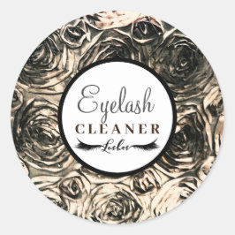 Rose aus Gold Glamour Beauty Makeup Lash Cleaner Runder Aufkleber