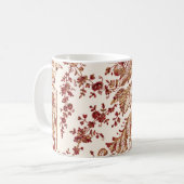 Rose aus Gold und Rot Kaffeetasse (Vorderseite Links)