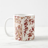 Rose aus Gold und Rot Kaffeetasse (Links)