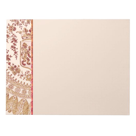Rose aus Gold und Rot Notizblock (Vorderseite)