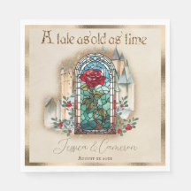 Rose aus Hartglas Beauty und Burg Bestie