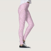 Rose aus Hartglas: Gold Rose auf Rosa Leggings (Rechts)