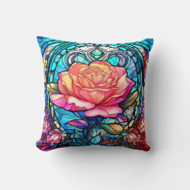 Rose aus Hartglas Kissen