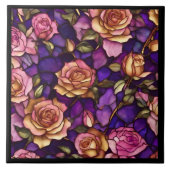 Rose aus Hartglas Popular Elegante Collection Fliese (Vorderseite)