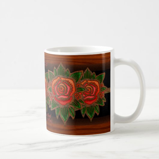 Rose aus Kupfer (Personalisiert) Kaffeetasse (Rechts)