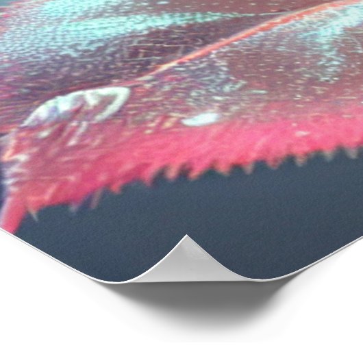 Rose aus lichtdurchlässigem Glas - trostlos pink Poster (Ecke)