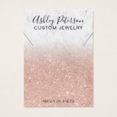 Rose aus Marmor Glitzer Chic Halskette Display (Vorderseite)