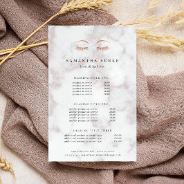 Rose aus Marmor Gold Lashes & Brows Preise & Servi Flyer