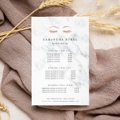 Rose aus Marmor Gold Lashes & Brows Preise & Servi Flyer