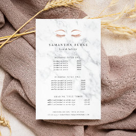 Rose aus Marmor Gold Lashes & Brows Preise & Servi Flyer