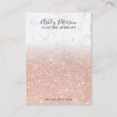 Rose aus Marmor, Goldschmuck Glitzer Ohrring Visitenkarte (Vorderseite)